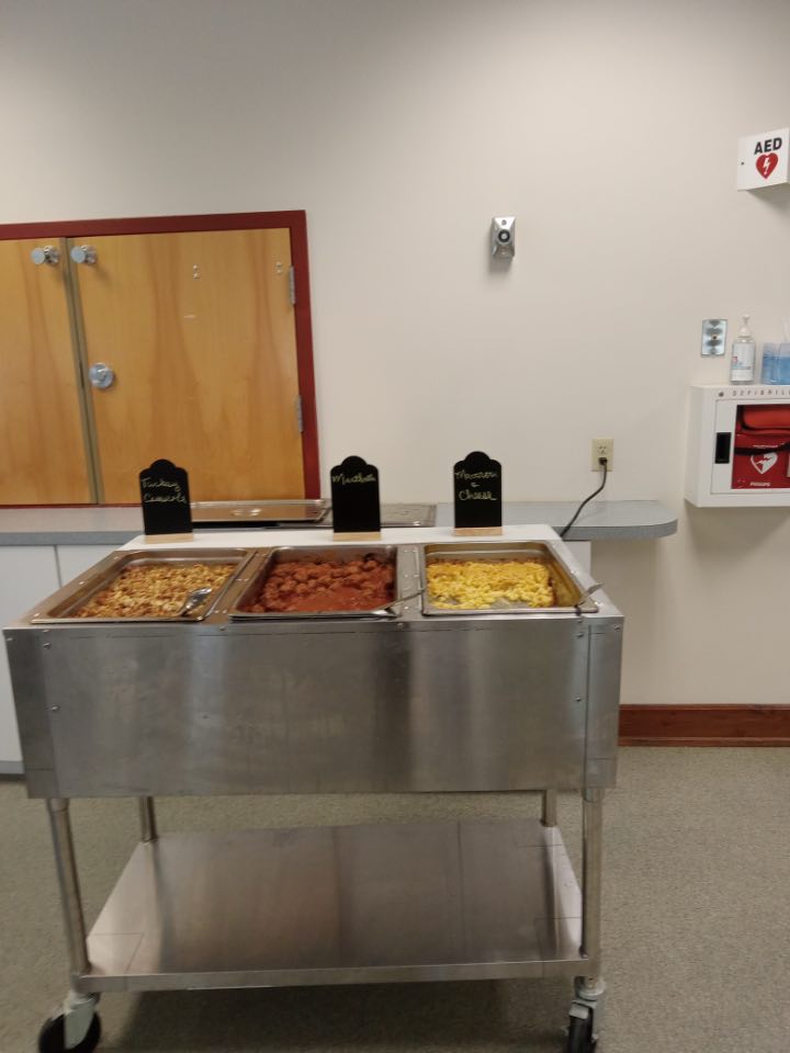 Catering buffet style meal at the Hartford Volunteer Fire house